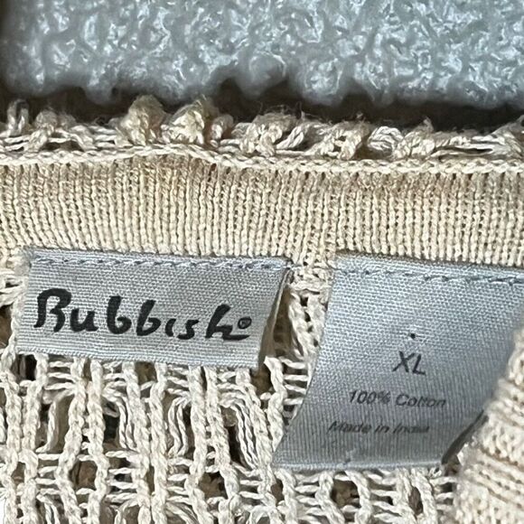 Rubbish Hooded Crochet Style Button Up Cardigan Size XL - Picture 7 of 7